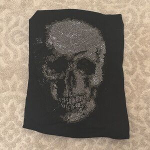 Rhinestone skull sweater